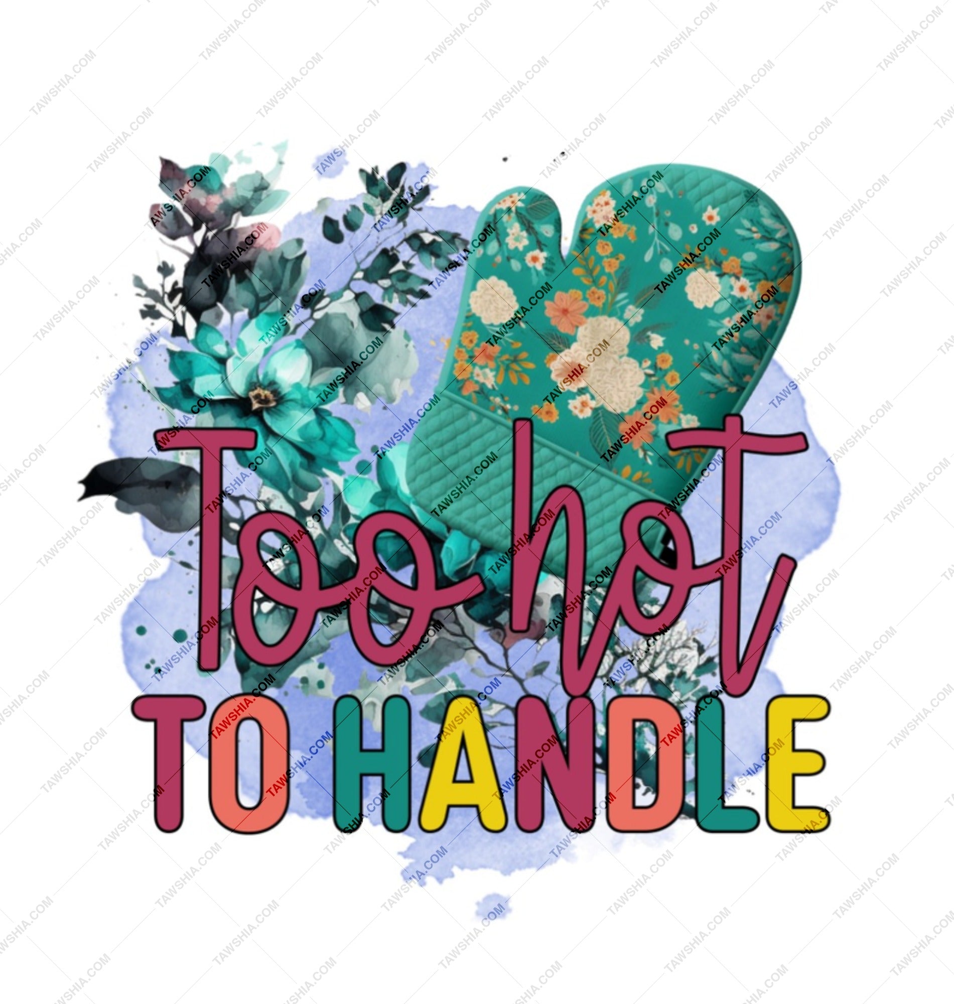 Too Hot To Handle Floral Mug, Funny Kitchen Mug, Oven Mitt Mug, Gift for Baker, Home Decor Mug, Coffee Lover Mug, Novelty Mug - Tawshia