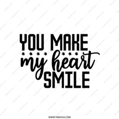 You Make My Heart Smile Tote Bag, Cute Graphic Tote, Inspirational Quote Bag, Gift for Her, Everyday Tote, Trendy Bag - Tawshia