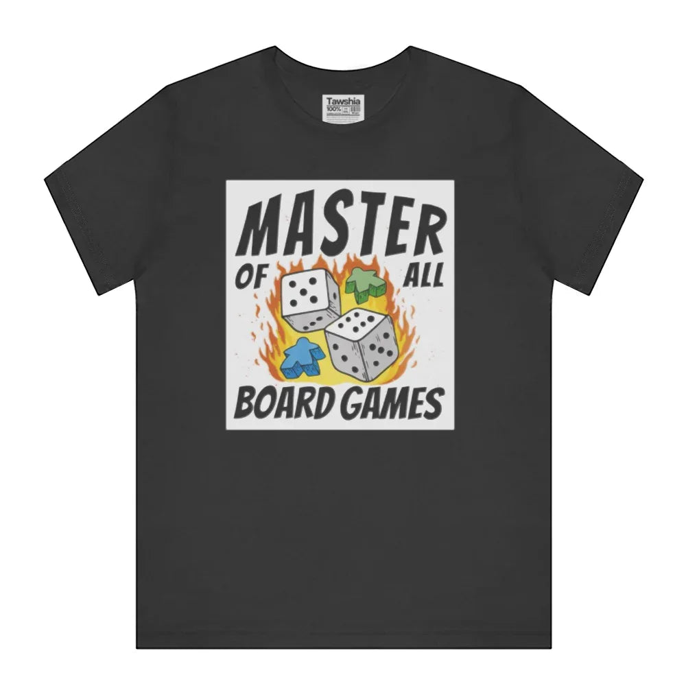 Master of All Board Games Graphic Black Shirt product type