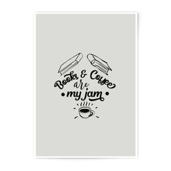 Books and Coffee Photographic Prints, My Jam Wall Art, Home Decor, Caffeine Lover Gift, Reading Lover Gift - Tawshia