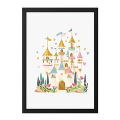 Magical Castle Wall Art, Princess Castle Decor, Nursery Art Print, Fairytale Castle Artwork, Kids Room Decor - Tawshia