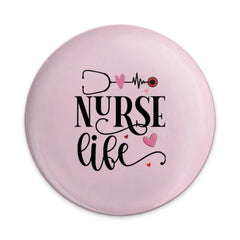 Nurse Life Pinback Button, Healthcare Hero Badge, Nursing School Gift, Appreciation Pin, Stethoscope Heart Pin, Pink Pinback, Nurse Gift - Tawshia