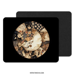 Floral Patchwork Mouse Pad, Unique Desk Decor, Abstract Flower Art, Stylish Computer Accessory, Elegant Office Gift, Trendy Mousepad - Tawshia