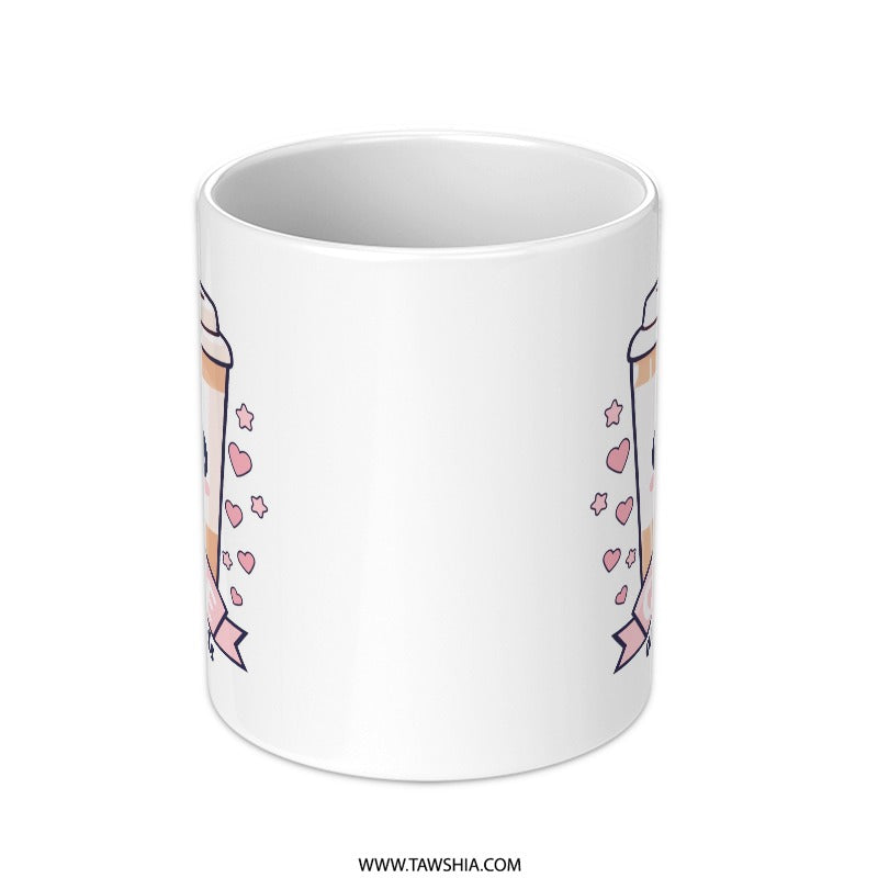 Coffee and Friends Mug, Cute Kawaii Mug, Coffee Lover Gift, Friendship Mug, Unique Coffee Mug, Gift for Best Friend, Drinkware - Tawshia