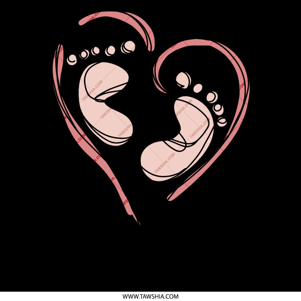 Heart Shape Baby Footprints Design product type