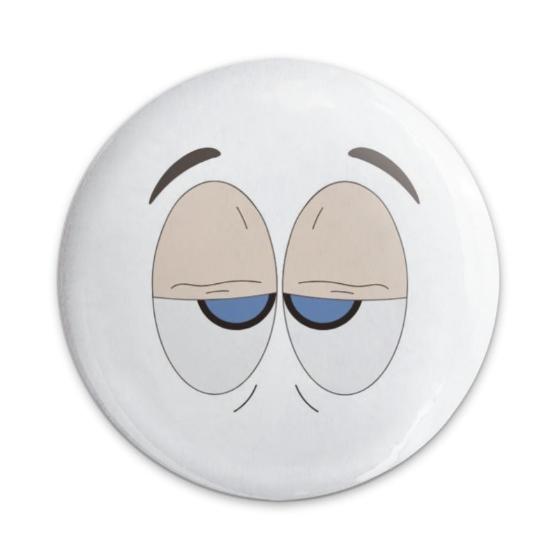 Tired Eyes Pinback Button, Cartoon Expression Button, Funny Gift, Unique Pin, Collectible Button, Backpack Button, Jacket Pin - Tawshia