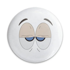 Tired Eyes Pinback Button, Cartoon Expression Button, Funny Gift, Unique Pin, Collectible Button, Backpack Button, Jacket Pin - Tawshia