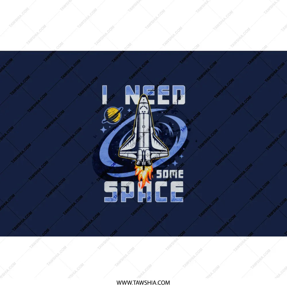 I Need Some Space Rocket Graphic Design Poster product type