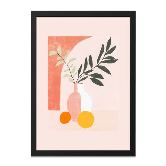 Modern Still Life Wall Art, Minimalist Home Decor, Abstract Fruit and Plant Art Print, Contemporary Art for Living Room, Trending Wall Art - Tawshia
