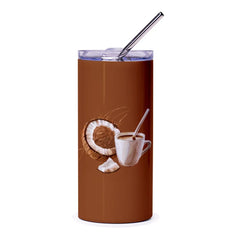 Coconut Coffee Tumbler, Tropical Drink Tumbler, Summer Tumbler, Beach Vibes Tumbler, Cute Tumbler, Gift For Her, Travel Tumbler, Hot Cold - Tawshia