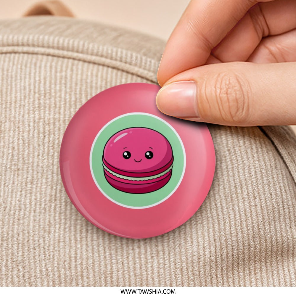 Macaron Pinback Button, Cute Food Button, Kawaii Macaron Pin, Dessert Lover Gift, Sweet Treat, Unique Button, Gift For Baker, Foodie - Tawshia