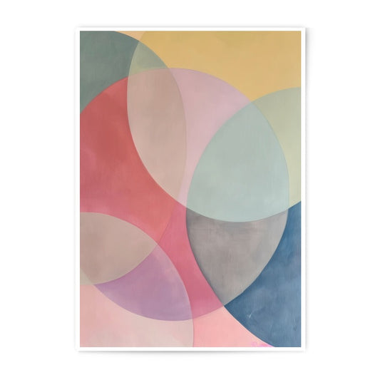 Abstract Circles Photographic Print, Modern Wall Art, Geometric Art Print, Colorful Home Decor, Contemporary Art, Circle Art Print - Tawshia
