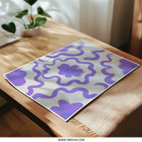 Floral Swirl Photographic Print, Abstract Purple Flower Wall Art, Modern Art Print, Trendy Home Decor, Unique Photography - Tawshia