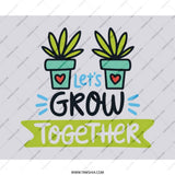 Let's Grow Together Mouse Pad, Plant Lover Gift, Cute Office Decor, Motivational Desk Accessory, Gardening Gift, Growing Together Design - Tawshia