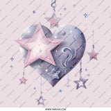 Starry Heart Pinback Button, Celestial Gift, Cute Button Badge, Kawaii Pin, Heart Star Button, Aesthetic Pinback, Gift for Her - Tawshia