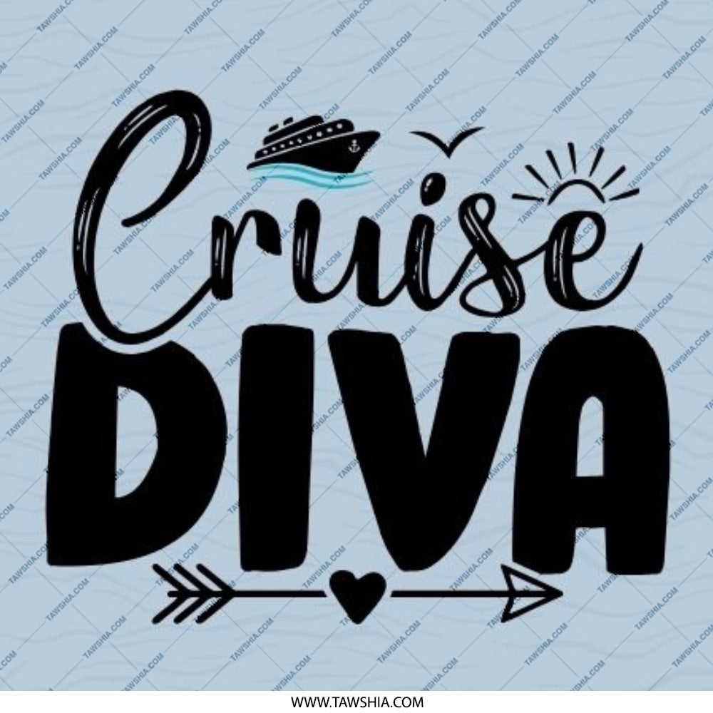 Cruise Diva Pinback Button, Vacation Gift, Travel Accessory, Cruise Lover, Ocean Trip, Cruise Ship, Nautical Pin, Cruise Accessories - Tawshia