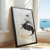 Abstract Ink Art Wall Art, Black and White Painting Print, Modern Home Decor, Minimalist Artwork, Stylish Wall Hanging (139) - Tawshia