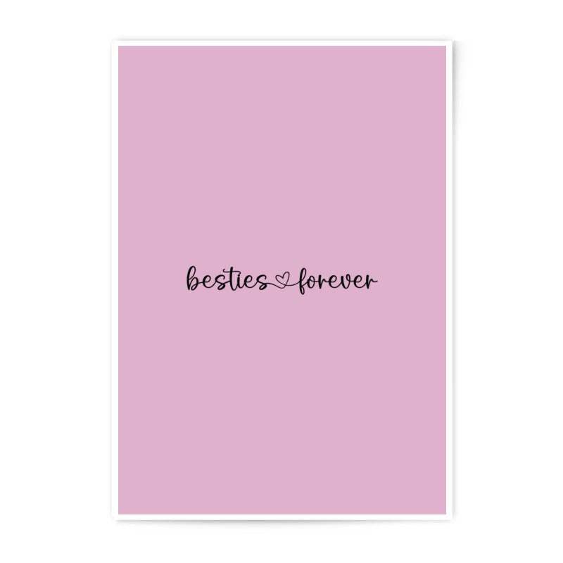 Besties Forever Photographic Prints, Friendship Wall Art, Minimalist Decor, Best Friend Gift, Sister Gift, Trendy Prints - Tawshia