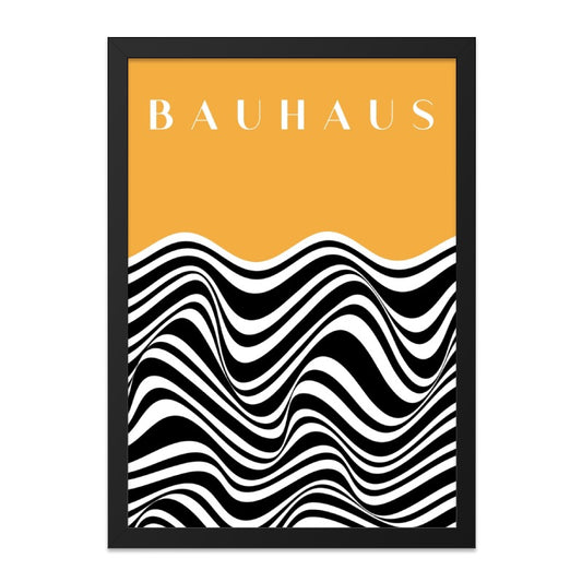 Bauhaus Wall Art, Abstract Waves Print, Modern Art Poster, Graphic Design Decor, Home Office Art, Minimalist Print, Stylish Home Decor - Tawshia