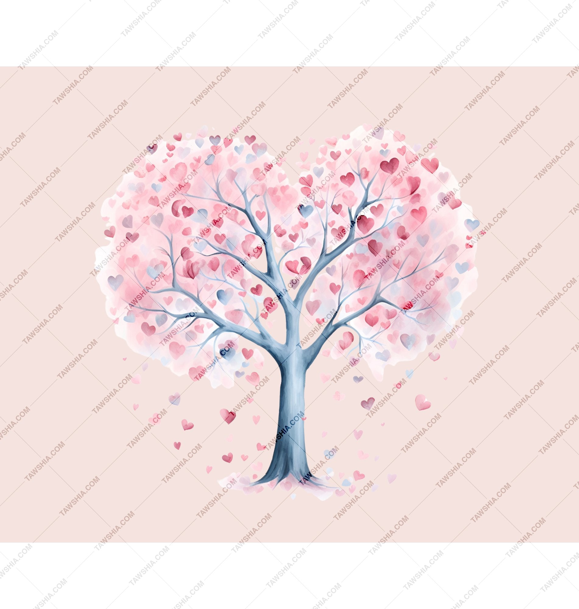 Beautiful Heart Shaped Tree Design for Wall Art product