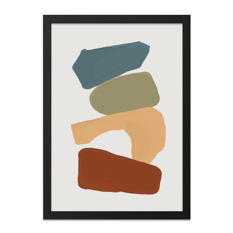 Abstract Stones Wall Art, Minimalist Home Decor, Contemporary Art Print, Modern Wall Decor, Unique Wall Hanging - Tawshia
