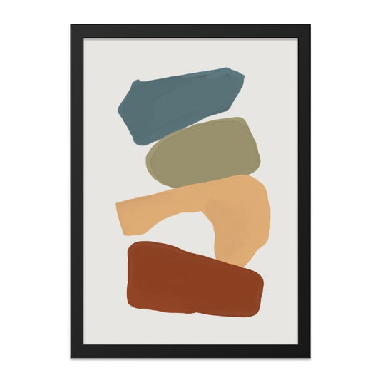 Abstract Stones Wall Art, Minimalist Home Decor, Contemporary Art Print, Modern Wall Decor, Unique Wall Hanging - Tawshia