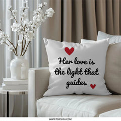 Love Light Guides Pillow, Romantic Gift, Inspirational Pillow, Love Quote Pillow, Home Decor, Throw Pillow, Decorative Pillow - Tawshia
