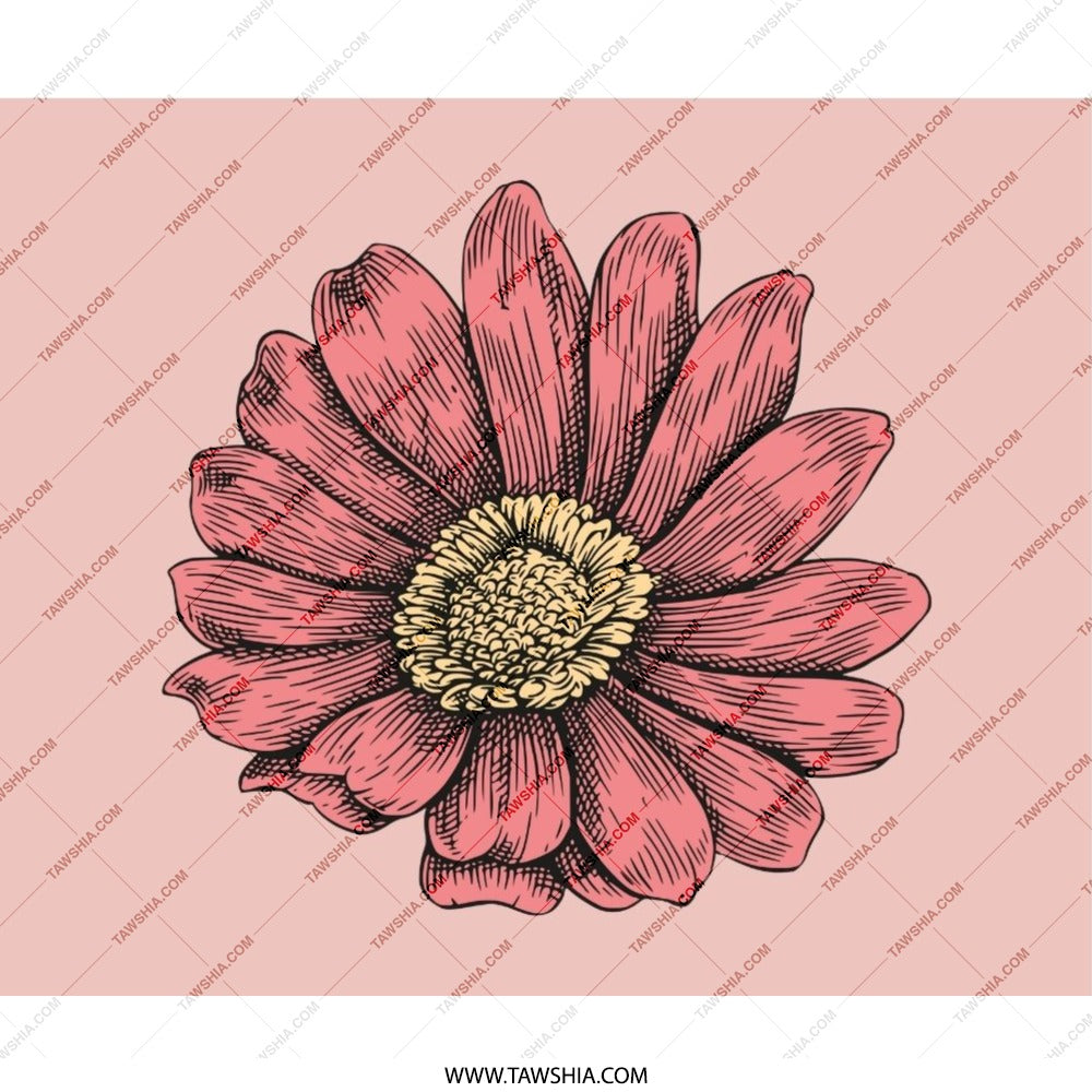 Pink Flower Mouse Pad, Floral Desk Accessory, Pretty Office Decor, Botanical Illustration, Elegant Mousepad, Gift For Her, Floral Mouse Mat - Tawshia