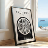 Bauhaus 1923 Wall Art, Minimalist Print, Abstract Circle Art, Modern Home Decor, Geometric Poster, Gallery Wall Art, Black and White Art - Tawshia