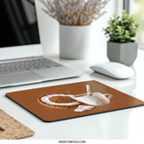 Coconut Coffee Mouse Pad, Brown Aesthetic Decor, Tropical Drink Art, Unique Office Gift, Desk Accessory, Stylish Computer Mat - Tawshia