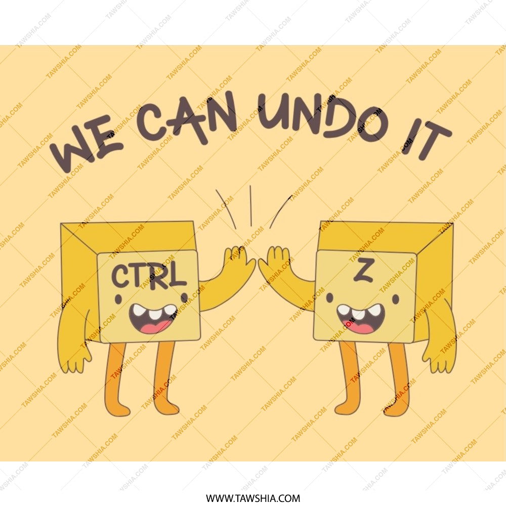 We Can Undo It Mouse Pad, Ctrl Z High Five, Funny Computer, Nerdy Gift, Cute Mousepad, Tech Gift, Home Office Decor, Work From Home - Tawshia