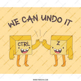 We Can Undo It Mouse Pad, Ctrl Z High Five, Funny Computer, Nerdy Gift, Cute Mousepad, Tech Gift, Home Office Decor, Work From Home - Tawshia