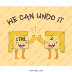 We Can Undo It Mouse Pad, Ctrl Z High Five, Funny Computer, Nerdy Gift, Cute Mousepad, Tech Gift, Home Office Decor, Work From Home - Tawshia