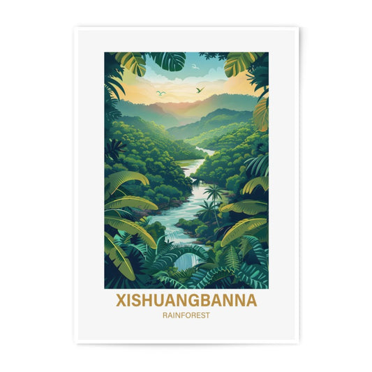 Xishuangbanna Photographic Print, Rainforest Wall Art, Tropical Landscape Poster, Jungle Decor, Green Nature Artwork, Home Decor Gift - Tawshia