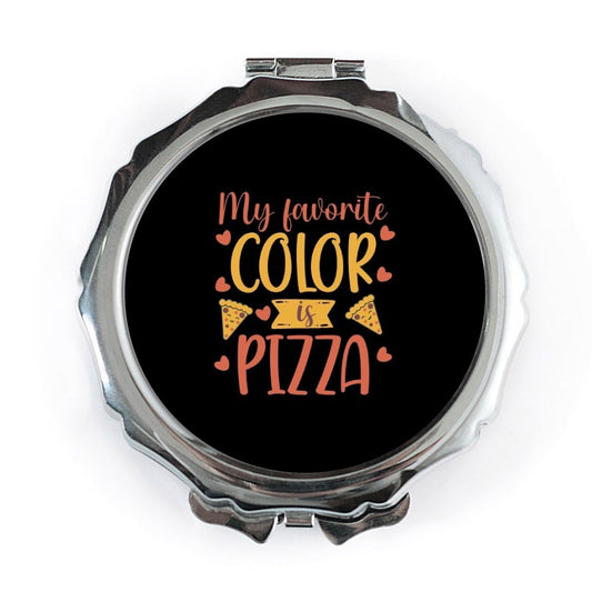 Pizza Lover Pocket Mirror, My Favorite Color is Pizza, Foodie Gift, Cute Pocket Mirror, Gift for Her, Makeup Mirror, Pocket Mirror - Tawshia