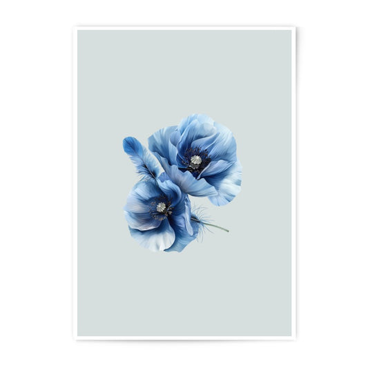 Blue Poppy Photographic Prints, Floral Wall Art, Botanical Print, Flower Photography, Home Decor, Modern Art Print, Fine Art Prints - Tawshia