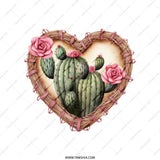 Heart Cactus Tote Bag, Valentine's Day Gift, Cactus Lover Bag, Desert Plant, Heart Wreath, Trendy Tote Bag, Eco Friendly Shopping Bag - Tawshia