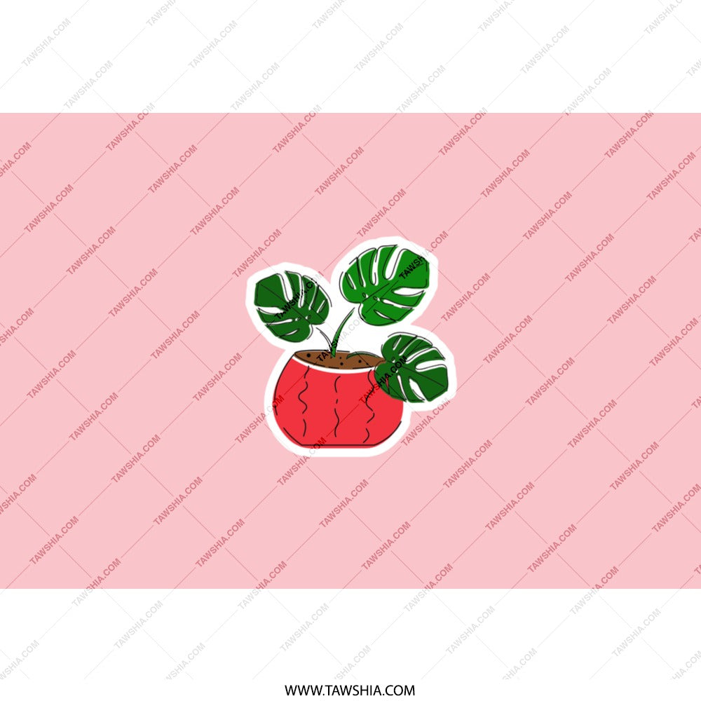 Monstera Plant Tumbler, Houseplant Tumbler, Trendy Tumbler, Cute Potted Plant, Plant Lover Gift, Potted Monstera Tumbler - Tawshia