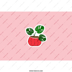 Monstera Plant Tumbler, Houseplant Tumbler, Trendy Tumbler, Cute Potted Plant, Plant Lover Gift, Potted Monstera Tumbler - Tawshia