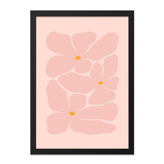 Pink Floral Wall Art, Abstract Flower Print, Modern Home Decor, Botanical Artwork, Minimalist Art Print, Floral Illustration - Tawshia