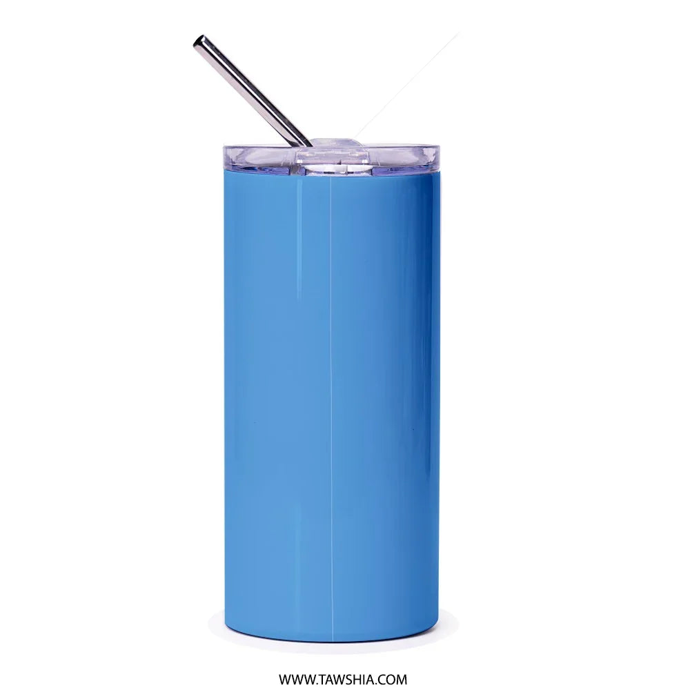 Blue Travel Mug with Straw Perfect for On-the-Go product