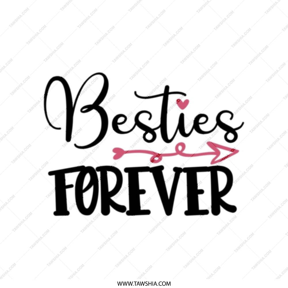 Besties Forever Tote Bag, Friendship Gift, Best Friend Present, Cute Tote Bag, Gift for Best Friend, Everyday Tote Bag - Tawshia