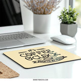 Coffee O Clock Mouse Pad, Funny Office Decor, Coffee Lover Gift, Unique Computer Accessory, Desk Mat, Work From Home Essential - Tawshia
