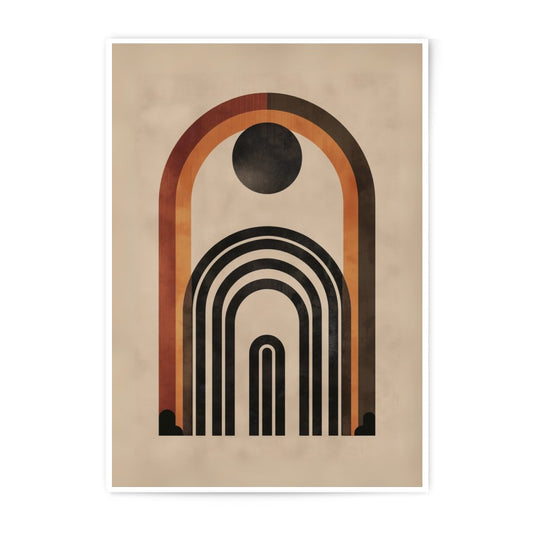 Modern Arch Photographic Print, Minimalist Rainbow Wall Art, Abstract Arches Photo, Boho Chic Art, Contemporary Home Decor, Neutral Tones - Tawshia