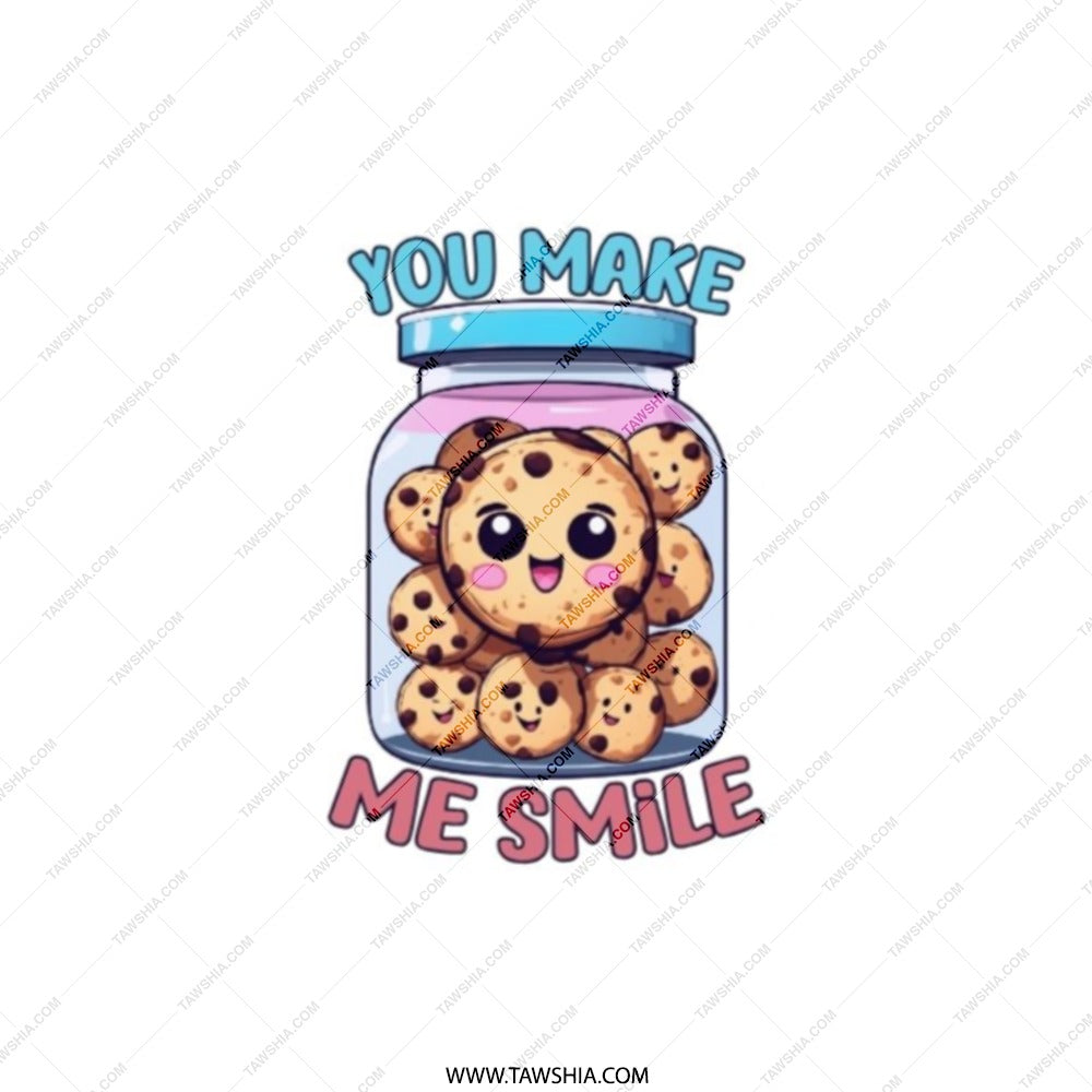 Cute Cookie Pocket Mirror, Food Pun Mirror, Funny Pocket Mirror, You Make Me Smile Gift, Sweet Treat Mirror, Positive Affirmation Mirror - Tawshia