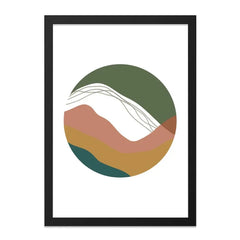 Abstract Landscape Wall Art, Minimalist Circle Print, Modern Home Decor, Earth Tone Art Print, Unique Wall Art for Living Room, Office Decor - Tawshia