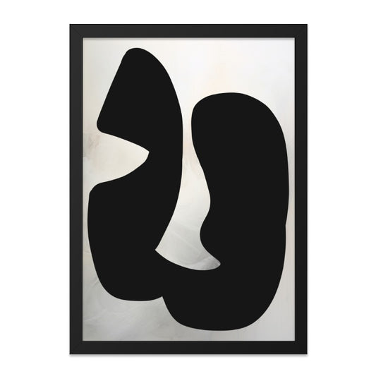 Abstract Shapes Wall Art, Minimalist Art Print, Modern Art Decor, Black and White Poster, Home Office Decor, Gallery Wall Art - Tawshia