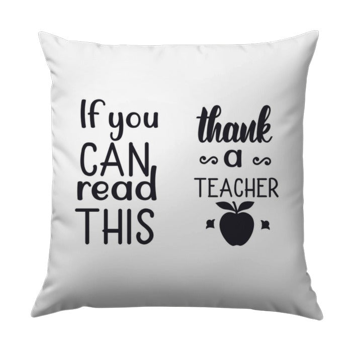 Thank a Teacher Pillow, Teacher Appreciation Gift, Educator Pillow, Reading Pillow, Teacher's Day Gift, Reading Teacher Pillow - Tawshia