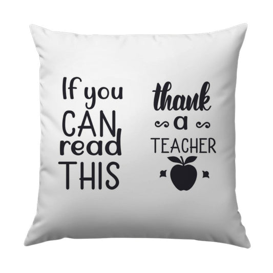 Thank a Teacher Pillow, Teacher Appreciation Gift, Educator Pillow, Reading Pillow, Teacher's Day Gift, Reading Teacher Pillow - Tawshia