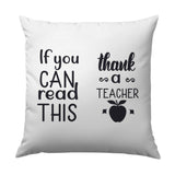 Thank a Teacher Pillow, Teacher Appreciation Gift, Educator Pillow, Reading Pillow, Teacher's Day Gift, Reading Teacher Pillow - Tawshia